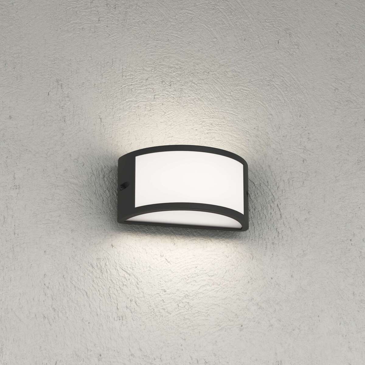 CAIRO APPLIQUE/PLAFONIERA RETTANGOLARE PICCOLA 22CM. 2 LUCI NERO IP54 GX53 NON INCLUSE