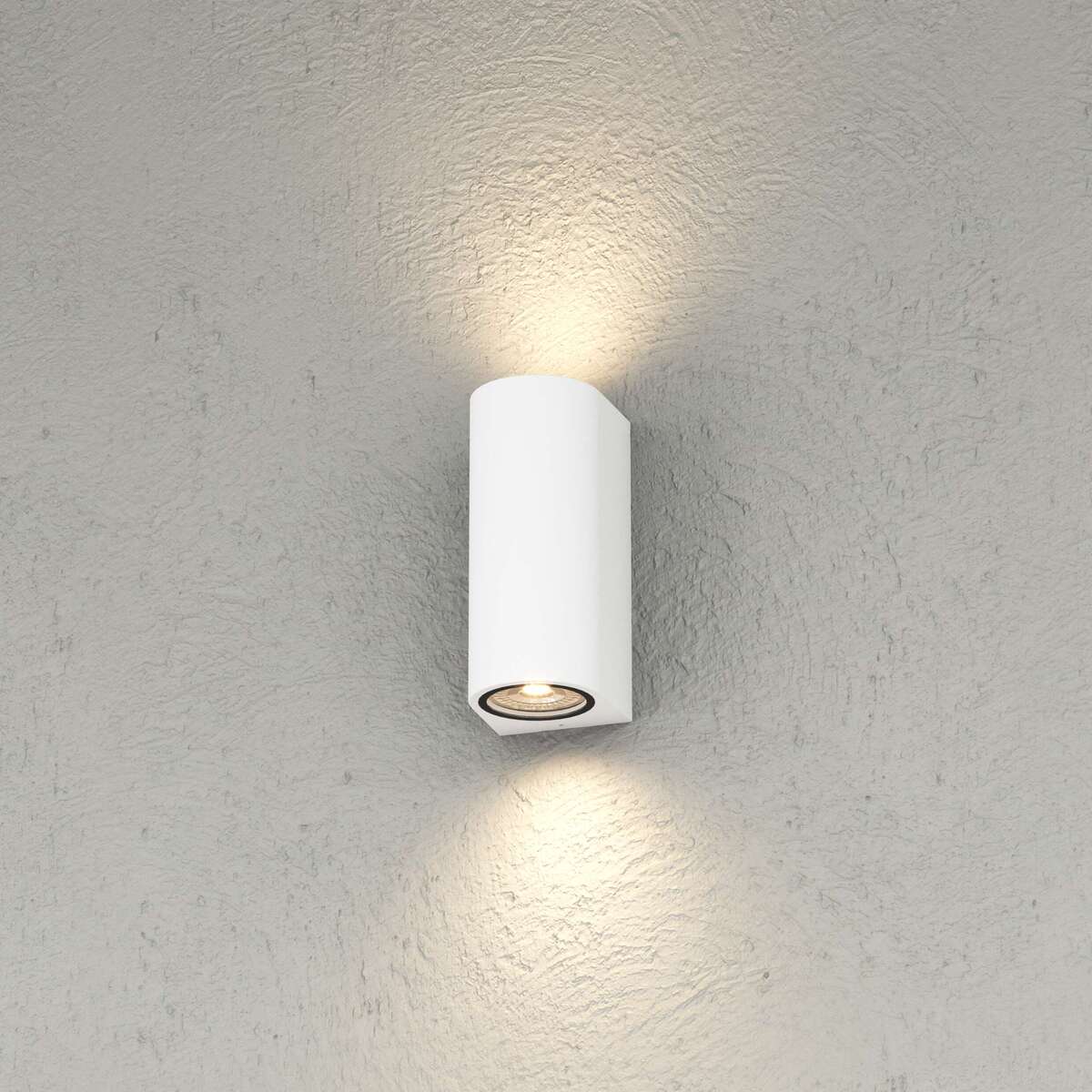 LIONE APPLIQUE BIEMISSIONE 2 LUCI BIANCO IP65 IK04 GU10 NON INCLUSA