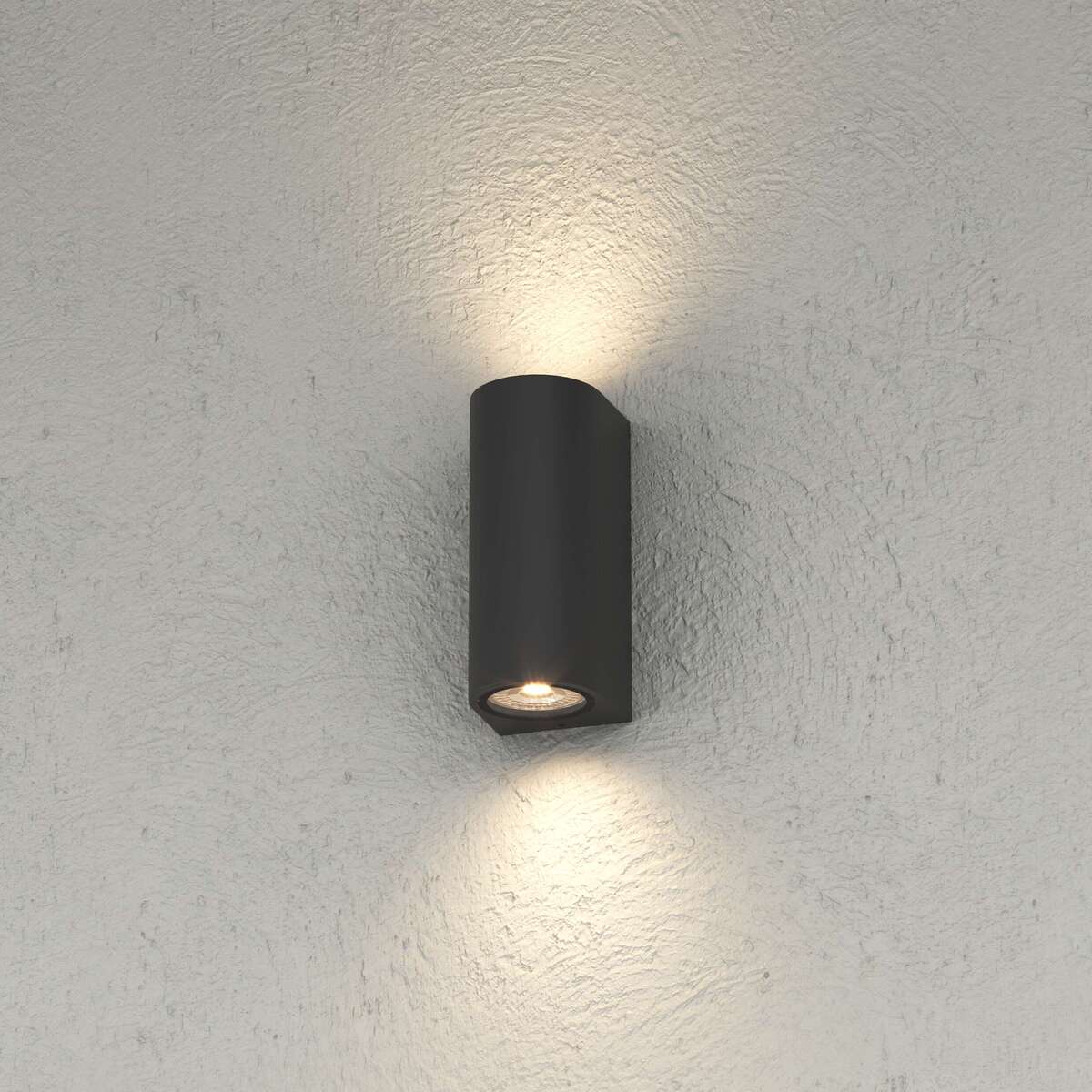 LIONE APPLIQUE BIEMISSIONE 2 LUCI NERO IP65 IK04 GU10 NON INCLUSA