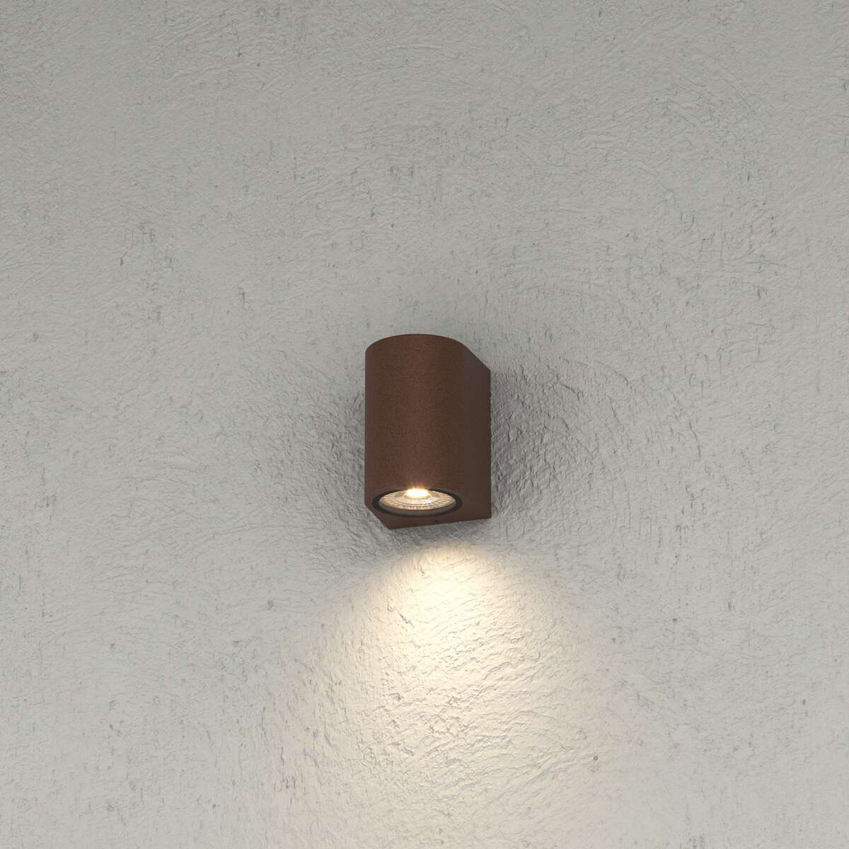 LIONE APPLIQUE MONOEMISSIONE 1 LUCE CORTEN IP65 IK04 GU10 NON INCLUSA