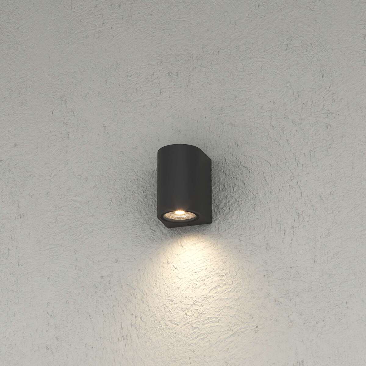 LIONE APPLIQUE MONOEMISSIONE 1 LUCE NERO IP65 IK04 GU10 NON INCLUSA