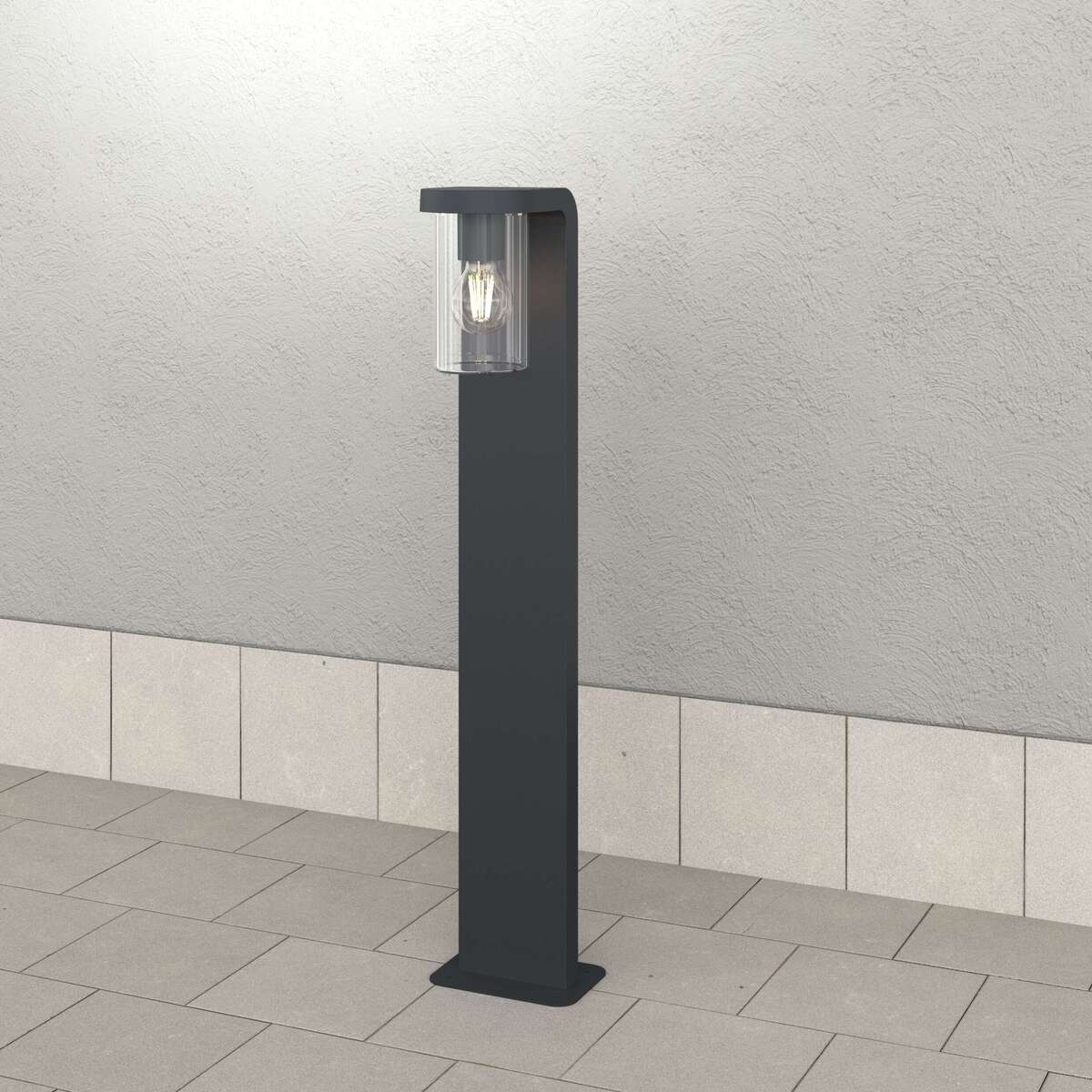 LUGANO PALO 80CM. 1 LUCE GRIGIO ANTRACITE IP54 E27 NON INCLUSA