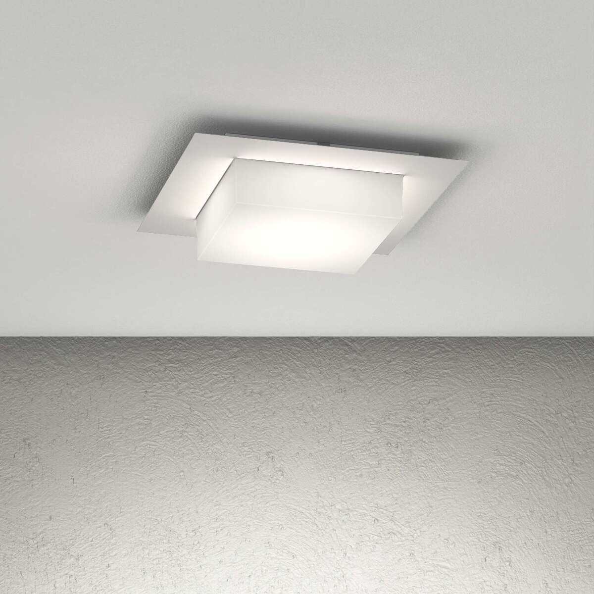 MIAMI PLUS APPLIQUE/PLAFONIERA QUADRA 35CM. 4 LUCI GRIGIO IP54 GX53 NON INCLUSE