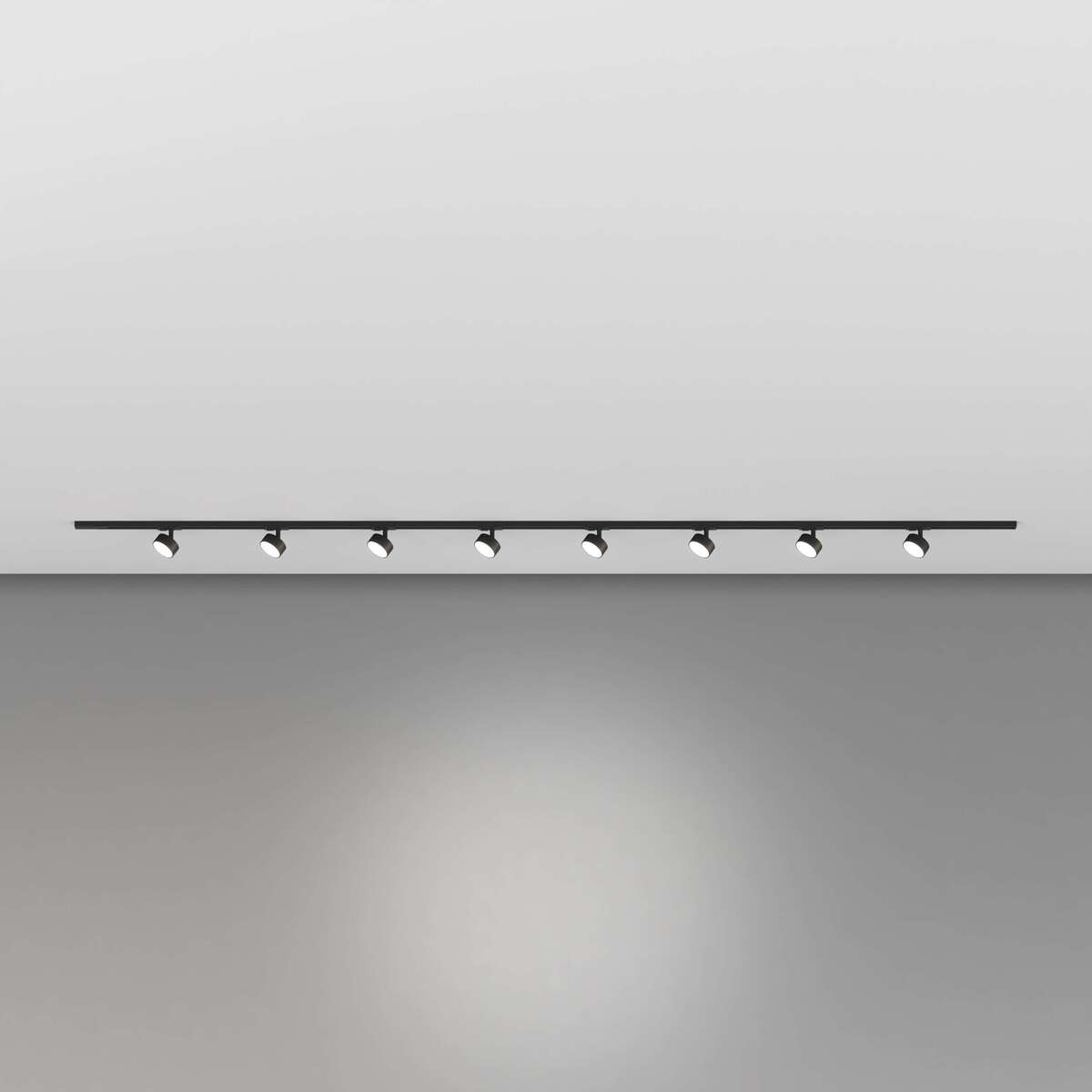 MONO/NEMOKIT-300-NE MONO KIT BINARIO NERO 300 CM. (200 + GIUNTO ELETTRIFICATO + 100 CM) + 8 PZ. FARETTO NEMO NERO