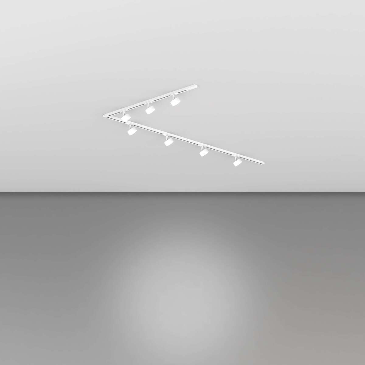 MONO/NEMOKIT-300L-BI MONO KIT BINARIO BIANCO 300 CM. (200 + GIUNTO AD 'L' + 100 CM) + 7 PZ. FARETTO NEMO BIANCO