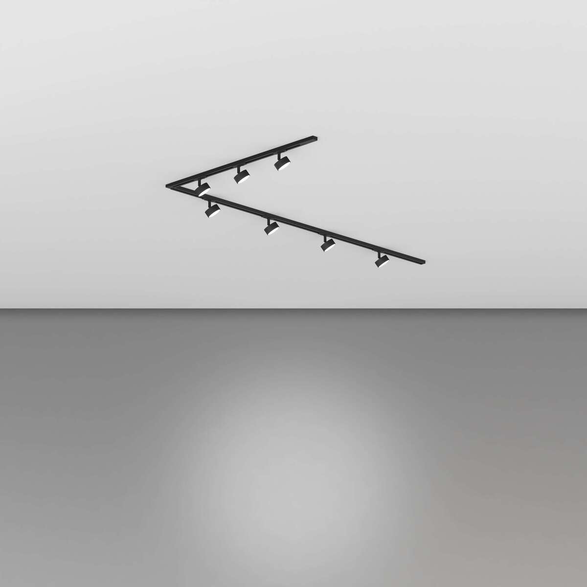 MONO/NEMOKIT-300L-NE MONO KIT BINARIO NERO 300 CM. (200 + GIUNTO AD 'L' + 100 CM) + 7 PZ. FARETTO NEMO NERO
