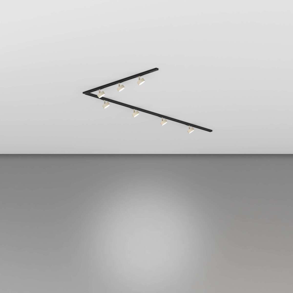 MONO/NEMOKIT-300L-SA MONO KIT BINARIO NERO 300 CM. (200 + GIUNTO AD 'L' + 100 CM) + 7 PZ. FARETTO NEMO SABBIA