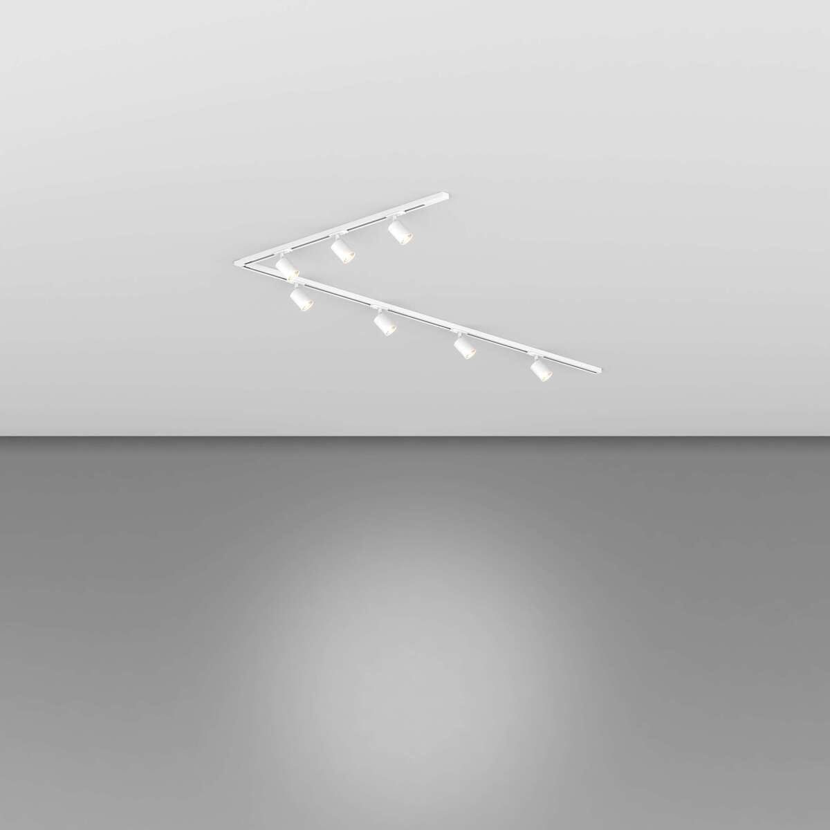 MONO/YARIKIT-300L-BI MONO KIT BINARIO BIANCO 300 CM. (200 + GIUNTO AD 'L' + 100 CM) + 7 PZ. FARETTO YARI BIANCO