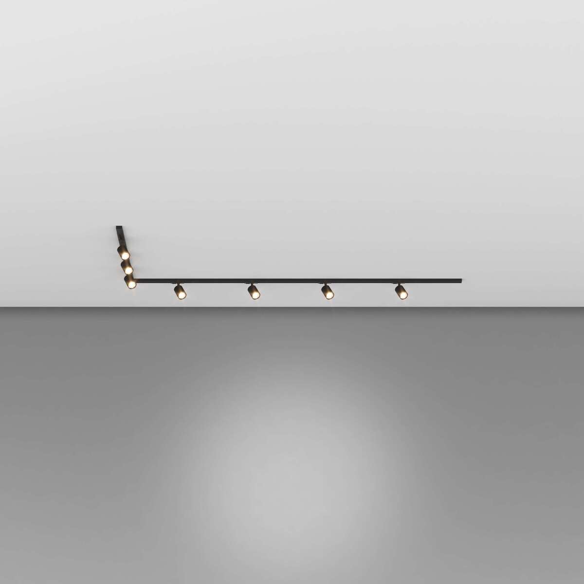 MONO/YARIKIT-300L-NE MONO KIT BINARIO NERO 300 CM. (200 + GIUNTO AD 'L' + 100 CM) + 7 PZ. FARETTO YARI NERO