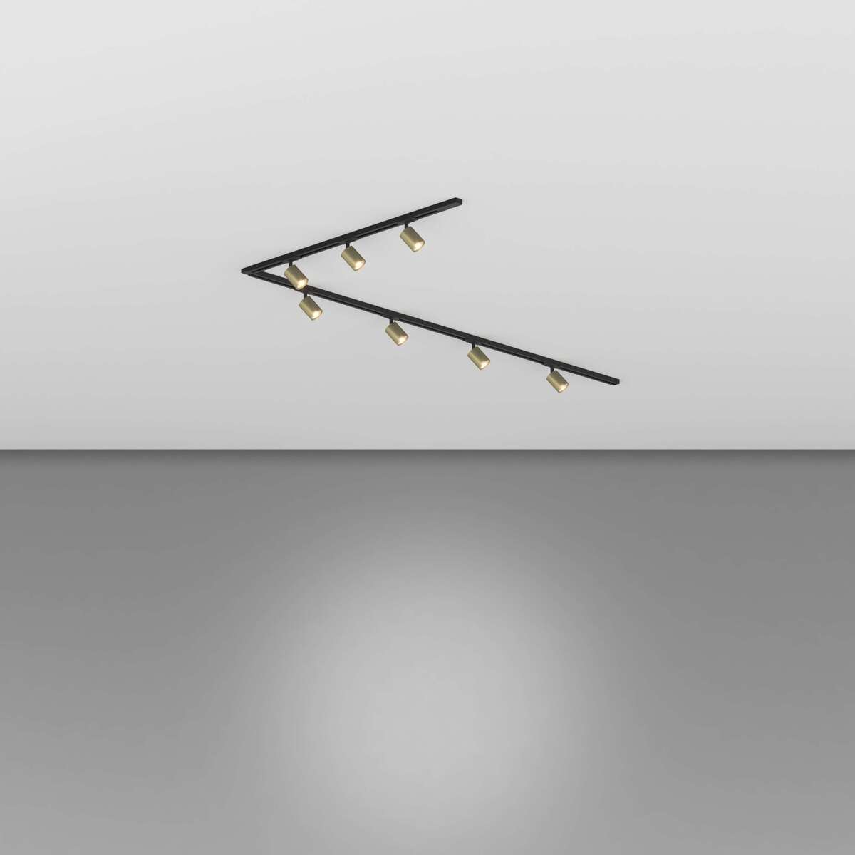 MONO/YARIKIT-300L-OR MONO KIT BINARIO NERO 300 CM. (200 + GIUNTO AD 'L' + 100 CM) + 7 PZ. FARETTO YARI ORO