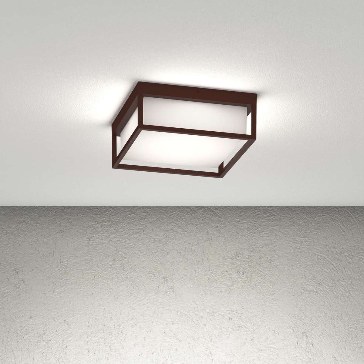 OSAKA APPLIQUE/PLAFONIERA QUADRA 25CM. 4 LUCI CORTEN IP54 GX53 NON INCLUSE