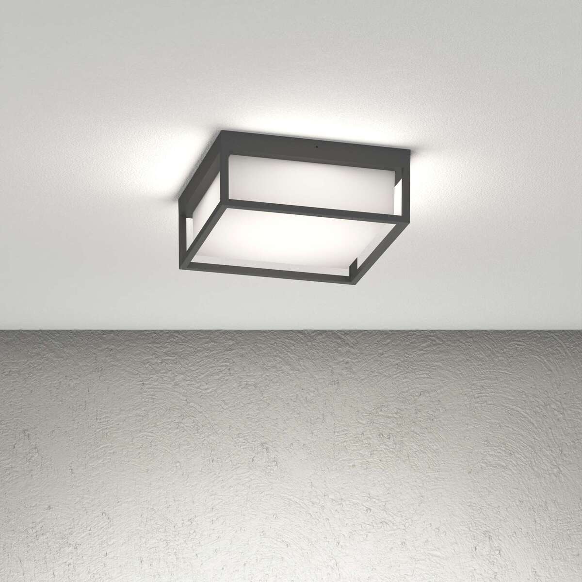 OSAKA APPLIQUE/PLAFONIERA QUADRA 25CM. 4 LUCI GRIGIO ANTRACITE IP54 GX53 NON INCLUSE