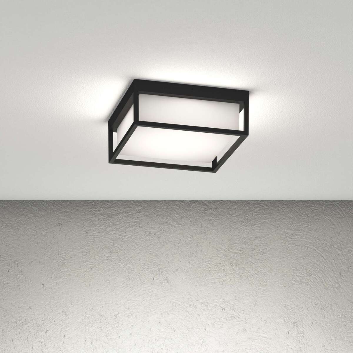 OSAKA APPLIQUE/PLAFONIERA QUADRA 25CM. 4 LUCI NERO IP54 GX53 NON INCLUSE