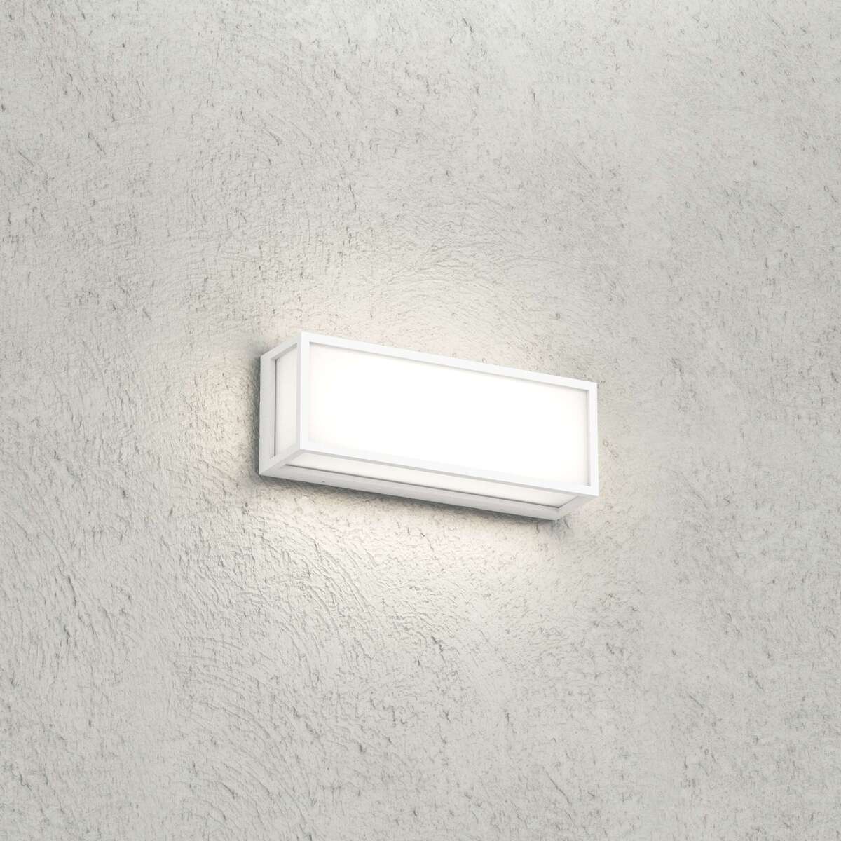 OSAKA APPLIQUE/PLAFONIERA RETTANGOLARE GRANDE 30CM. 3 LUCI BIANCO IP54 GX53 NON INCLUSE