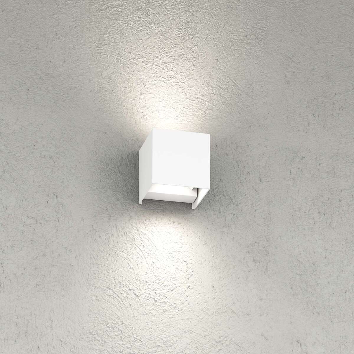 PERTH APPLIQUE BIEMISSIONE 10X10CM BIANCO 10W LED INTEGR. CCT3000/4000 IP65