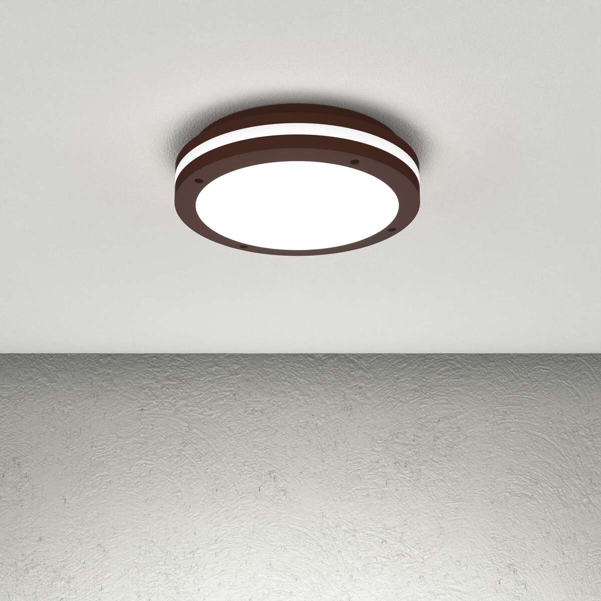 SOHO APPLIQUE/PLAFONIERA 30CM. 4 LUCI CORTEN IP54 GX53 NON INCLUSE