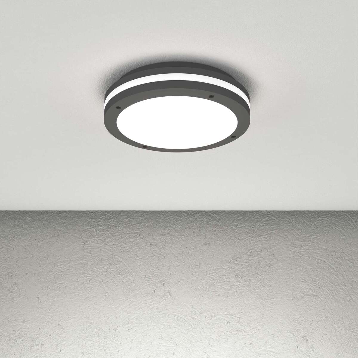 SOHO APPLIQUE/PLAFONIERA 30CM. 4 LUCI GRIGIO ANTRACITE IP54 GX53 NON INCLUSE