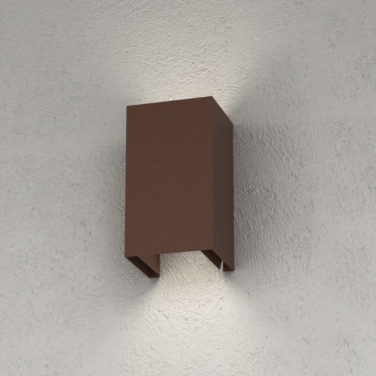 SPA PLUS APPLIQUE 2 LUCI CON ALETTE REGOLABILI CORTEN IP54 GX53 NON INCLUSE