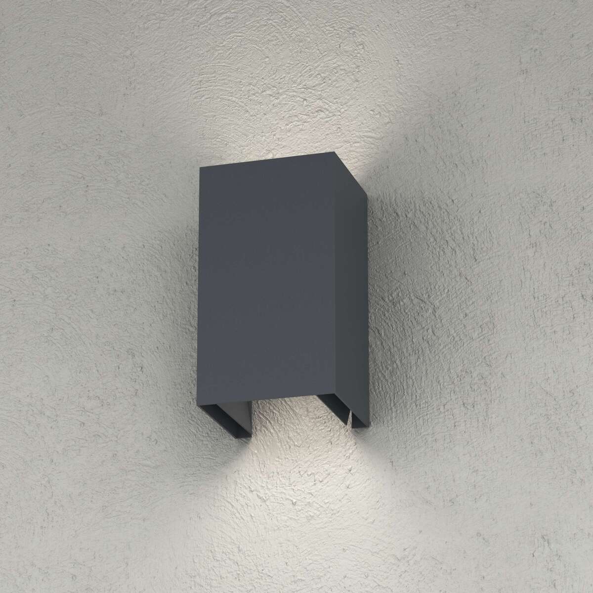 SPA PLUS APPLIQUE 2 LUCI CON ALETTE REGOLABILI GRIGIO ANTRACITE IP54 GX53 NON INCLUSE