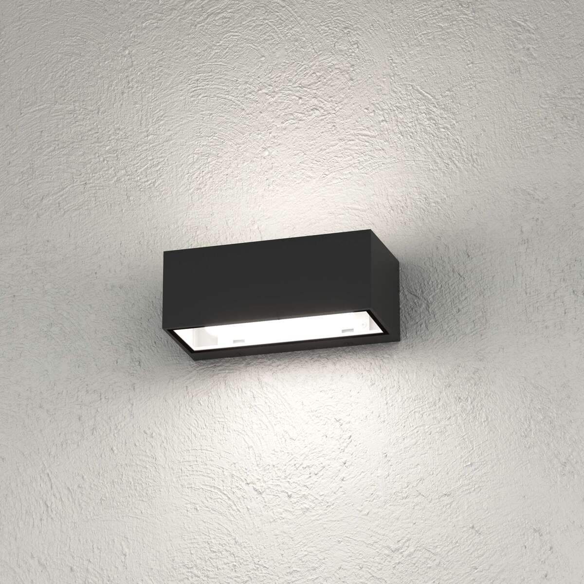 SPA APPLIQUE RETTANGOLARE 4 LUCI NERO IP54 GX53 NON INCLUSE