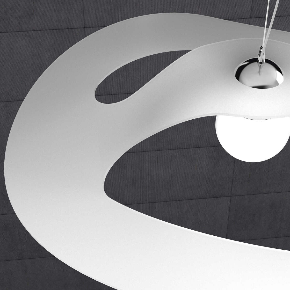 1145/S50-BI SURF SOSPENSIONE D.50 CM. 1 LUCE BIANCO