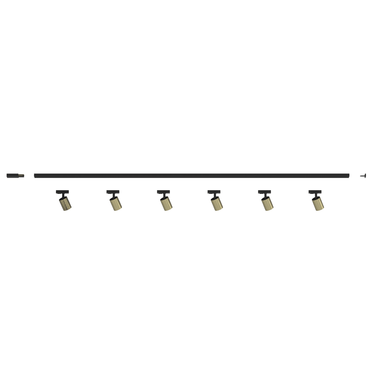 MONO/YARIKIT-200-OR MONO KIT BINARIO NERO 200 CM. + 6 PZ. FARETTO YARI ORO