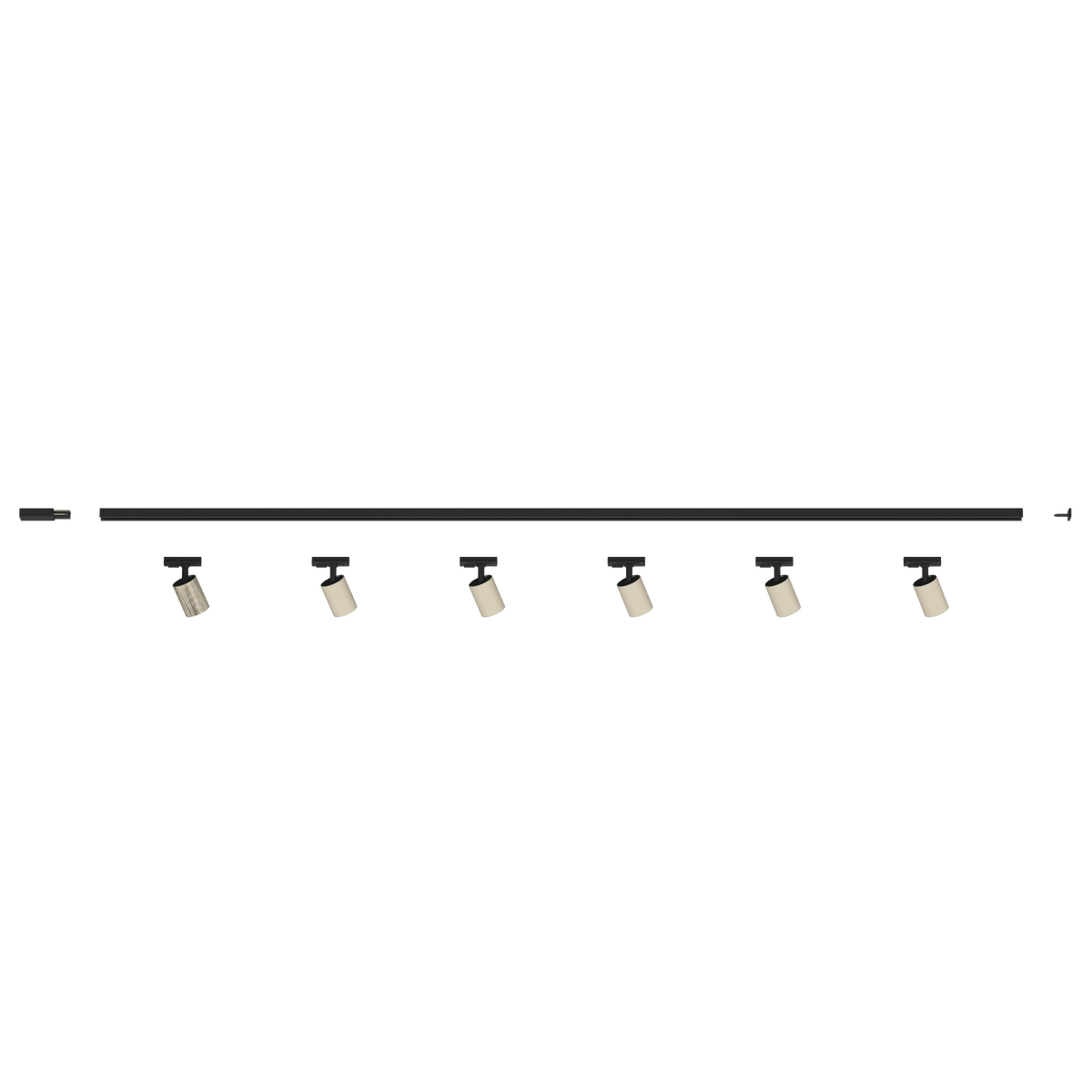 MONO/YARIKIT-200-SA MONO KIT BINARIO NERO 200 CM. + 6 PZ. FARETTO YARI SABBIA