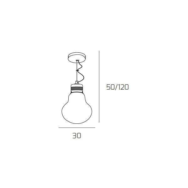 1010/S-TR BIG LAMP SOSPENSIONE 1 LUCE TRASPARENTE
