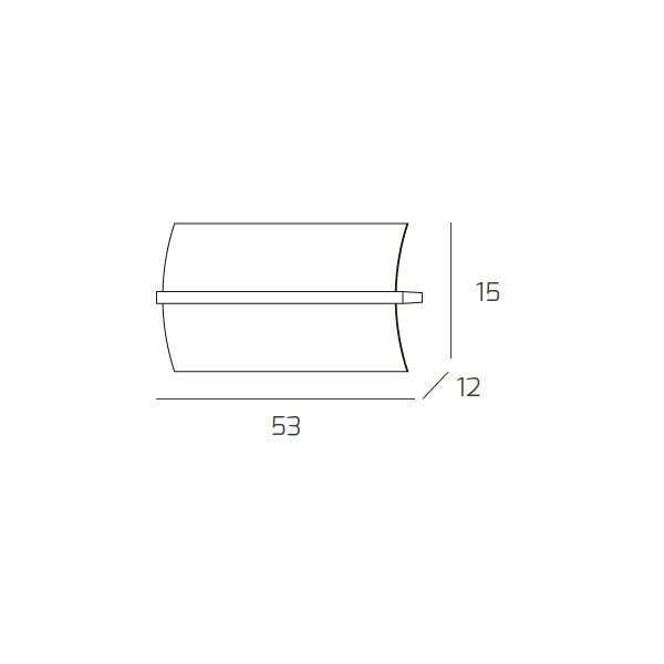 1019/A50-FO WOOD APPLIQUE CM.50 2 LUCI FOGLIA ORO