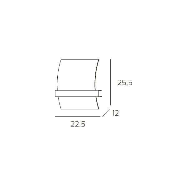 1019/AM-FO WOOD APPLIQUE MEDIA 1 LUCE FOGLIA ORO