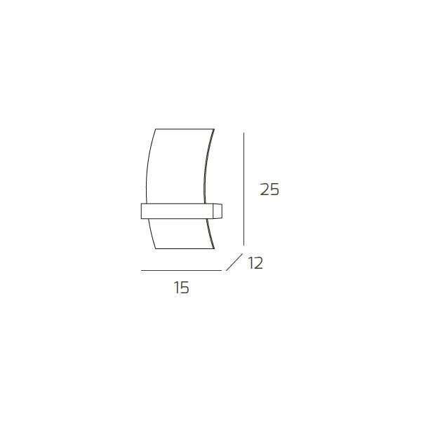 1019/AP-W WOOD APPLIQUE PICCOLA 1 LUCE WENGE