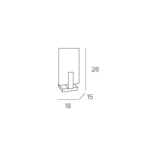 1019/P-FO WOOD PORTATILE 1 LUCE FOGLIA ORO