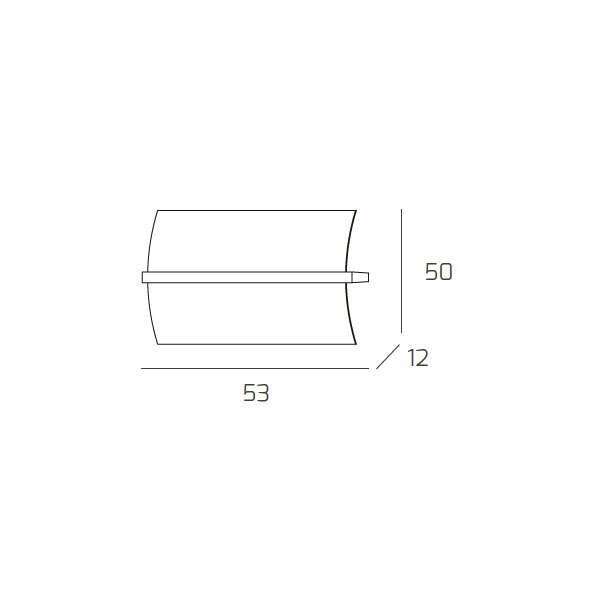 1019/PL50-FA WOOD PLAFONIERA CM.50 2 LUCI FOGLIA ARGENTO