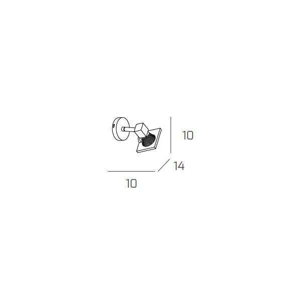 1031/F1 TWO SQUARE FARETTO 1 LUCE