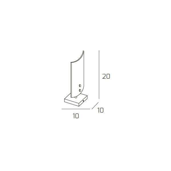 1087/P-FO TRAY PORTATILE 1 LUCE FOGLIA ORO