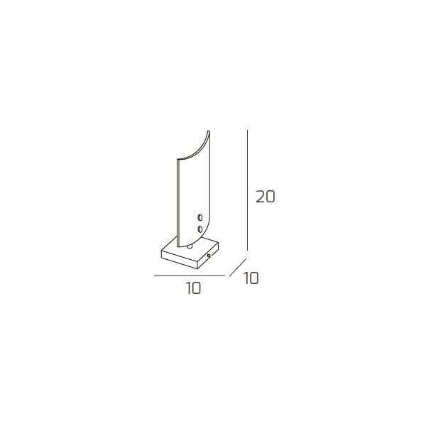 1088/P-FO SHADOW PORTATILE 1 LUCE FOGLIA ORO