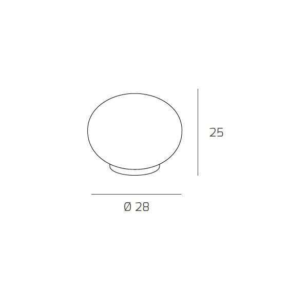 1092/LT28 SOFT LAMPADA DA TAVOLO D.28 CM. 1 LUCE