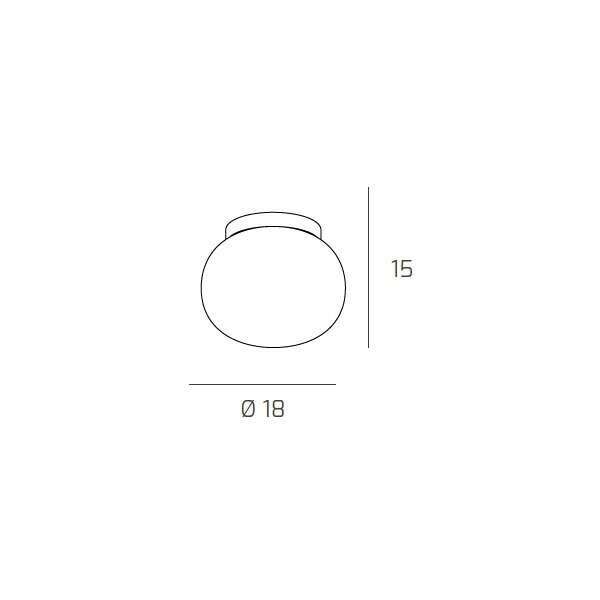 1092/PL18 SOFT PLAFONIERA D.18 CM. 1 LUCE