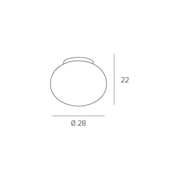1092/PL28 SOFT PLAFONIERA D.28 CM. 1 LUCE