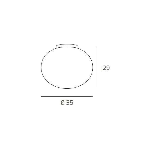 1092/PL35 SOFT PLAFONIERA D.35 CM. 1 LUCE
