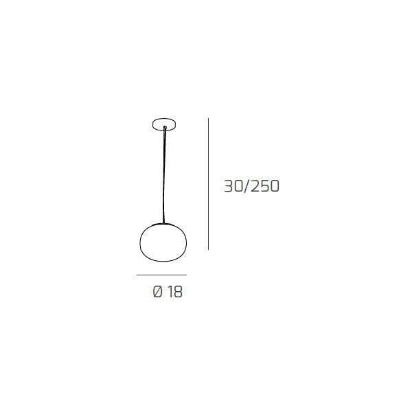 1092/S18 SOFT SOSPENSIONE D.18 CM. 1 LUCE