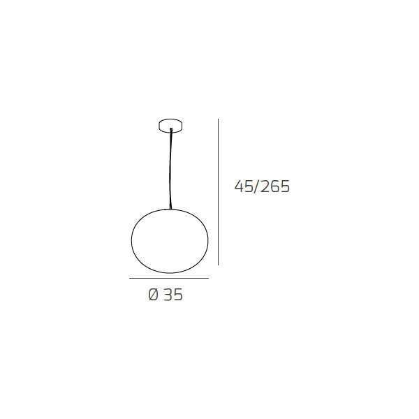 1092/S35 SOFT SOSPENSIONE D.35 1 LUCE