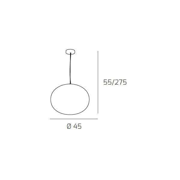 1092/S45 SOFT SOSPENSIONE D.45 1 LUCE