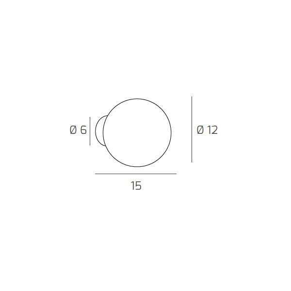 1098/A-TR WILLOW APPLIQUE 1 LUCE VETRO TRASPARENTE