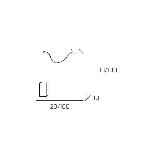 1105/S1-S CRAZY SOSPENSIONE 1 LUCE SPOSTABILE