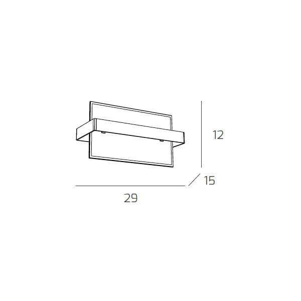 1106/AP-BI CROSS APPLIQUE PICCOLA 1 LUCE BIANCO