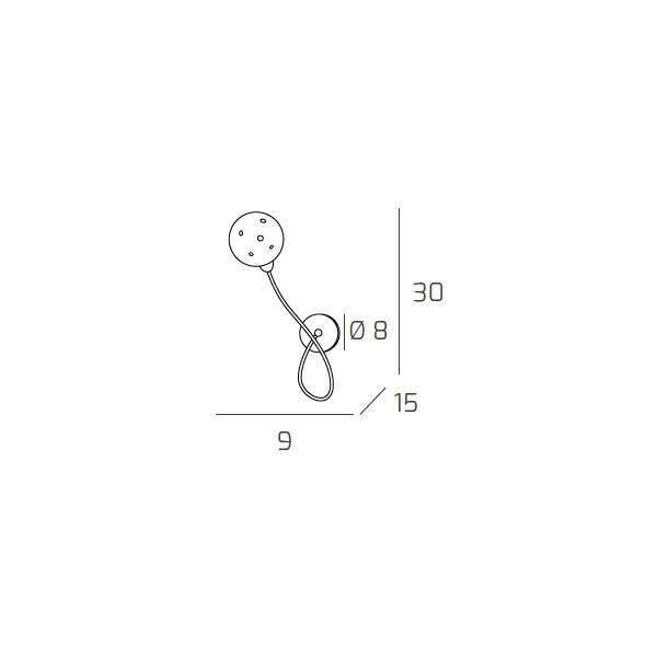 1109/A1-SX SUPER BALL APPLIQUE 1 LUCE SINISTRA