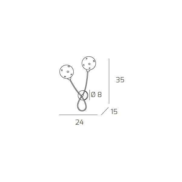 1109/A2 SUPER BALL APPLIQUE 2 LUCI