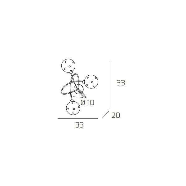 1109/A3 SUPER BALL APPLIQUE 3 LUCI