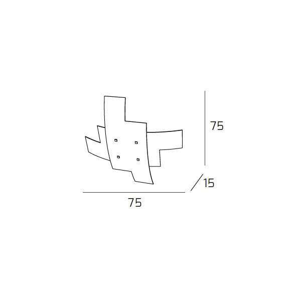 1120/75 TETRIS APPLIQUE/PLAFONIERA D.75 CM. 4 LUCI